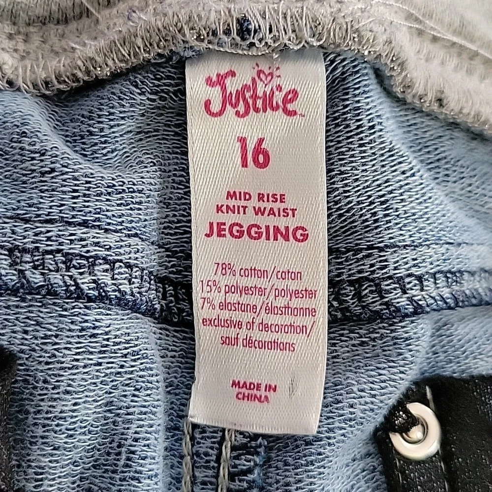 Justice Girl's Mid Rise Jeggings